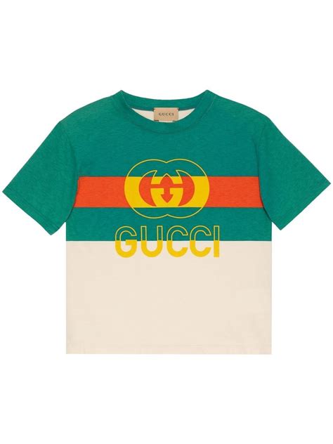 gucci t shirt with web stripe print|gucci graphic t shirt.